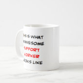 Mug travailleur de support, génial (Devant gauche)