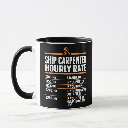 Mug Travailleur du bois menuiserie charpentier de navi (Gauche)