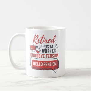Mug Travailleur postal à la retraite Cadeau de retrait