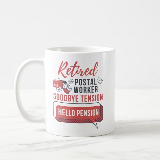Mug Travailleur postal à la retraite Cadeau de retrait (Gauche)
