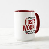 Mug Travailleur postal à la retraite n'ayant plus de p (Devant droit)