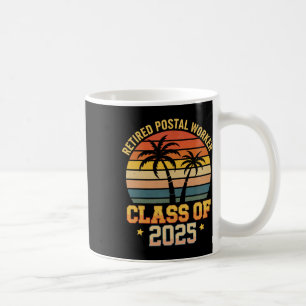 Mug Travailleur Postal Retraité Vintage Classe de 2025