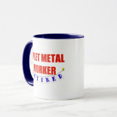 MUG TRAVAILLEUR RETRAITÉ DE TÔLE (Devant gauche)