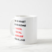 Mug travailleur social clinique, génial (Devant gauche)
