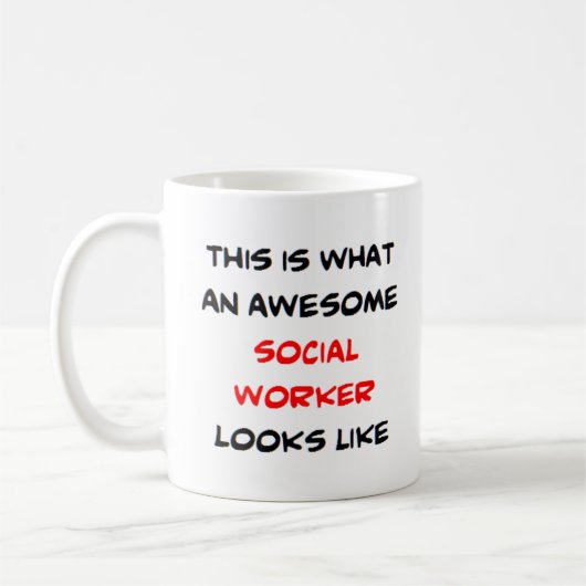 Mug travailleur social, génial (Gauche)
