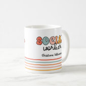 Mug Travailleur social rétro personnalisé (Devant droit)