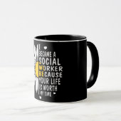 Mug Travailleur social/tournesol (Devant droit)