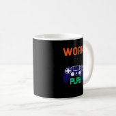Mug Travaillez dur, Jouez si dur Relaxé (Devant droit)