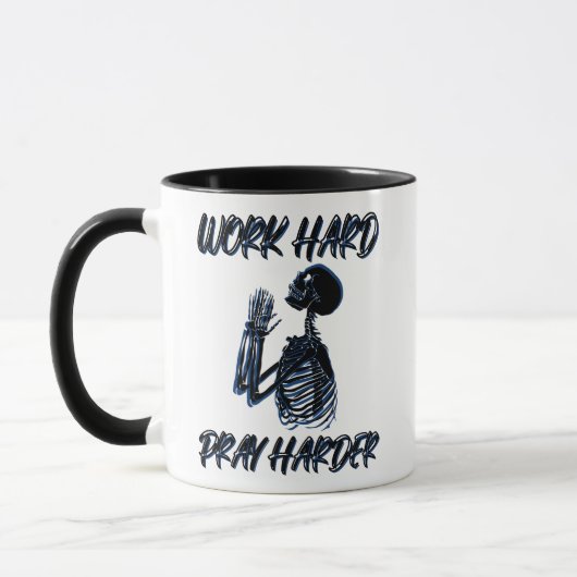 Mug Travaillez dur Priez encore plus fort (Gauche)