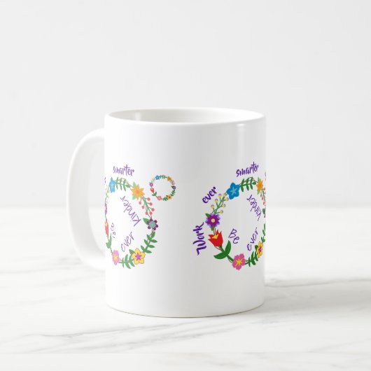 Mug Travaillez toujours plus intelligemment, soyez tou (Devant gauche)