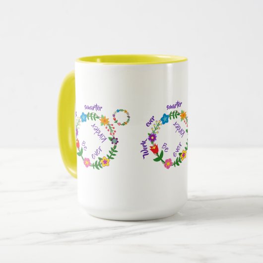 Mug Travaillez toujours plus intelligemment, Soyez tou (Devant gauche)