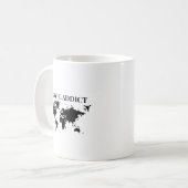 Mug Travel addict - world travel gift (Devant gauche)