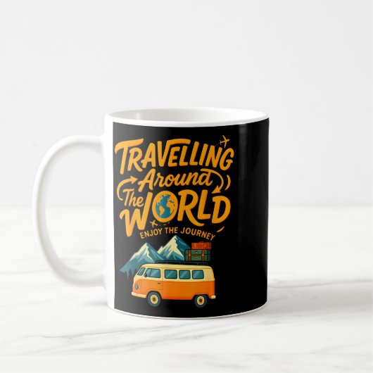 Mug Traveling Around The World Van Life Adventure Desi (Gauche)