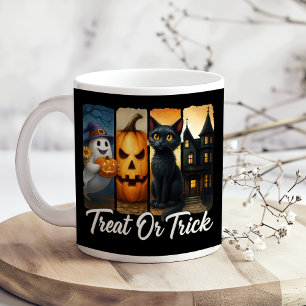Mug "Treat or Trick" Halloween Brush Stroke Chat