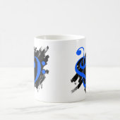 Mug Treble et Bass Clef Musical Heart Royal Blue (Centre)