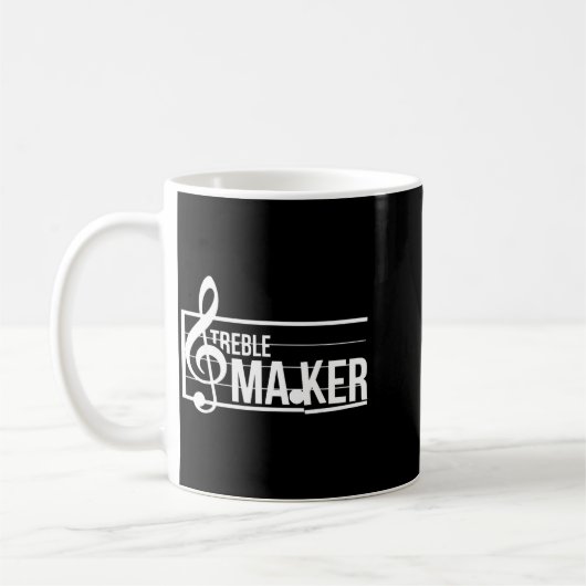 Mug Treble Maker Pun Funny Marching Band Music Lover E (Gauche)