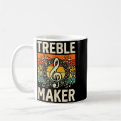 Mug Treble Maker Retro Music Notes Pun For Band Choir  (Gauche)
