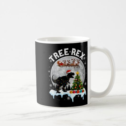 Mug Tree Rex Christmas Dinosaur T-rex Xmas Pajama Men (Droite)