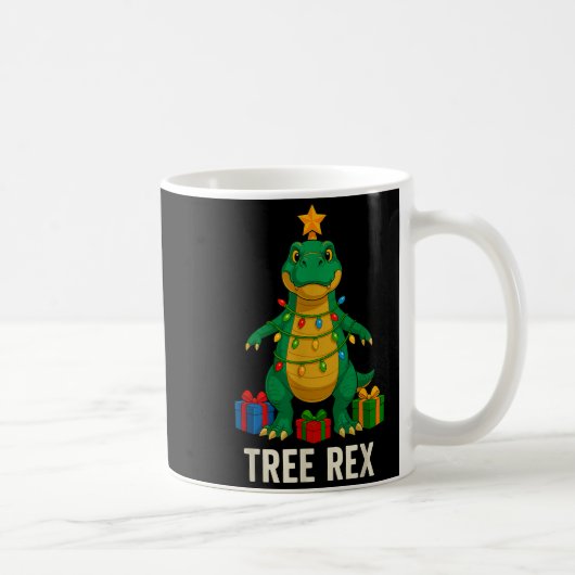 Mug Tree Rex Drôle Dinosaure Noël (Droite)