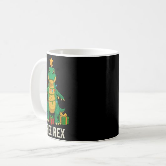 Mug Tree Rex Funny Dinosaur Christmas (Devant gauche)