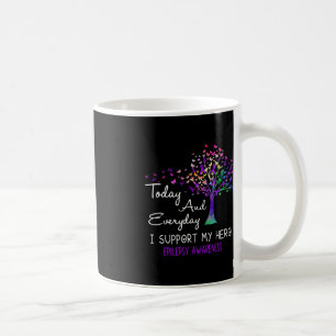Mug Tree Ribbon I Support My Hero Epilepsie Awareness