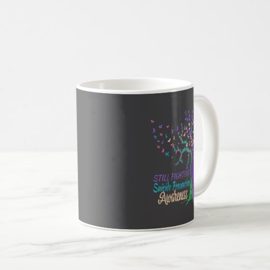 Mug Tree Ribbon Still Fighting Suicide Prevention Awar (Devant droit)