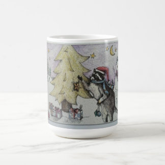 Mug treee décorant le raton laveur