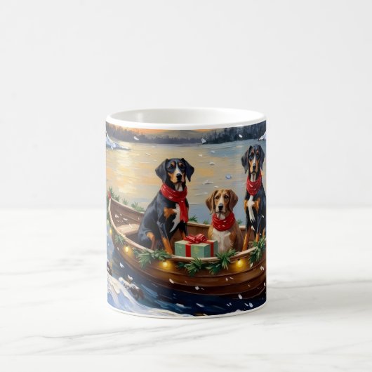 Mug Treeing Walker Coonhound Christmas Boat Holiday (Centre)