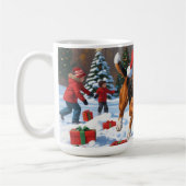 Mug Treeing Walker Coonhound neige avec chapeau de Noë (Gauche)