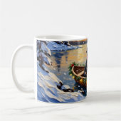 Mug Treeing Walker Coonhound Noël Bateau Vacances (Gauche)
