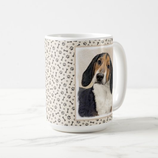 Mug Treeing Walker Coonhound Peinture - Art original (Devant droit)