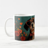 Mug Treeing Walker Coonhound Saint-Valentin cœur (Gauche)