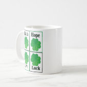 Mug Trèfle à quatre feuilles Saint-Patrick Trèfle à qu (Devant gauche)