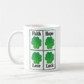 Mug Trèfle à quatre feuilles Saint-Patrick Trèfle à qu (Gauche)