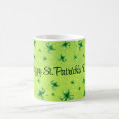 Mug Trèfle aquarelle de la Saint-Patrick sur fond vert (Centre)