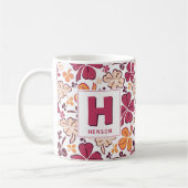 Mug Trèfle Rouge Shamrock Monogrammé St. Patrick`s Day (Gauche)
