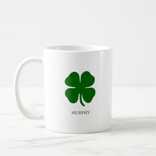 Mug Trèfle Vert Personnalisé (Gauche)