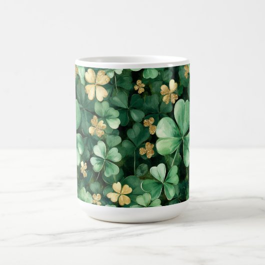 Mug Trèfles de Saint-Patrick en or vert (Centre)