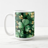 Mug Trèfles de Saint-Patrick en or vert (Gauche)