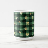 Mug Trèfles dorés à carreaux verts pour la Saint-Patri (Centre)