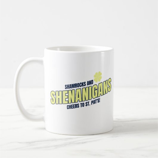Mug Trèfles et Shenanigans la Saint-Patrick (Gauche)