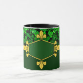 Mug Trèfles verts d'Irlande, ajoutez monogramme/initia (Centre)