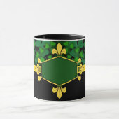 Mug Trèfles verts d'Irlande, ajoutez monogramme/initia (Centre)