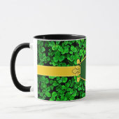 Mug Trèfles verts d'Irlande, ajoutez monogramme/initia (Gauche)