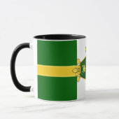 Mug Trèfles verts Irlande, ajoutez monogramme/initiale (Gauche)