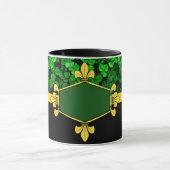 Mug Trèfles verts Irlande, Personnaliser avec nom 5 (Centre)