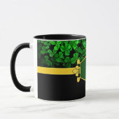 Mug Trèfles verts Irlande, Personnaliser avec nom 5 (Gauche)