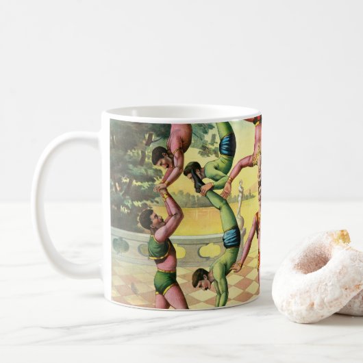 Mug Treize hommes faisant des acrobaties (Avec donut)