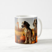 Mug Trek Walker Coonhound Chiot Citrouille d'automne (Devant droit)