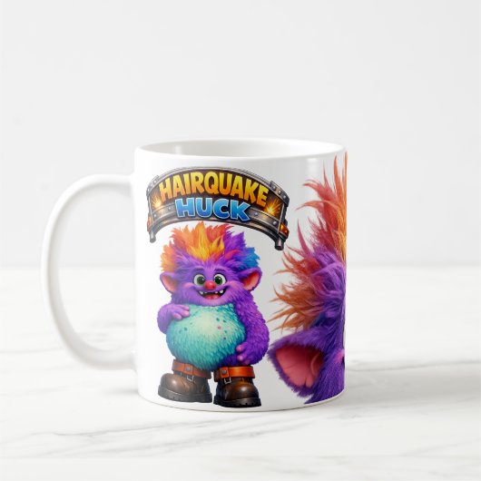 Mug Tremblement de cheveux Monstre drôle  (Gauche)